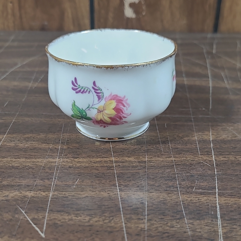 Royal Albert Floral Sugar Bowl with Gold Rim